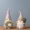 Pine Tree Trunk Gnome with Wreath Accent Set, 8.5" & 9.75"